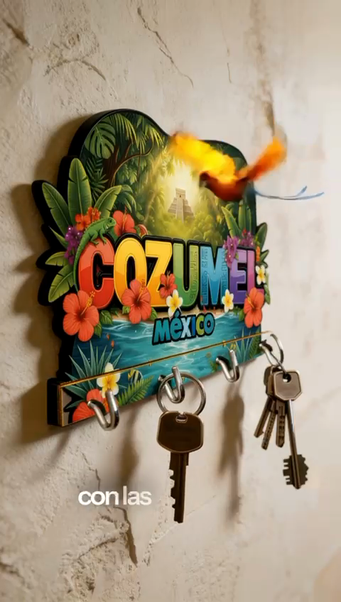 Portallaves AXKAN Cozumel - Diseño tropical con acabado premium
